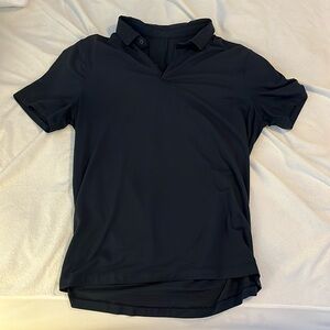 Men’s Lululemon Evolution Short Sleeve Polo Shirt, Dark Blue, Size Large